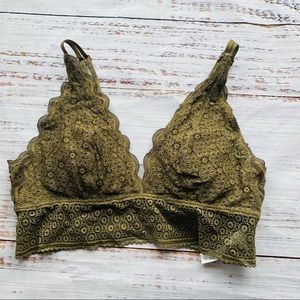 Aerie Olive Lace Bralette